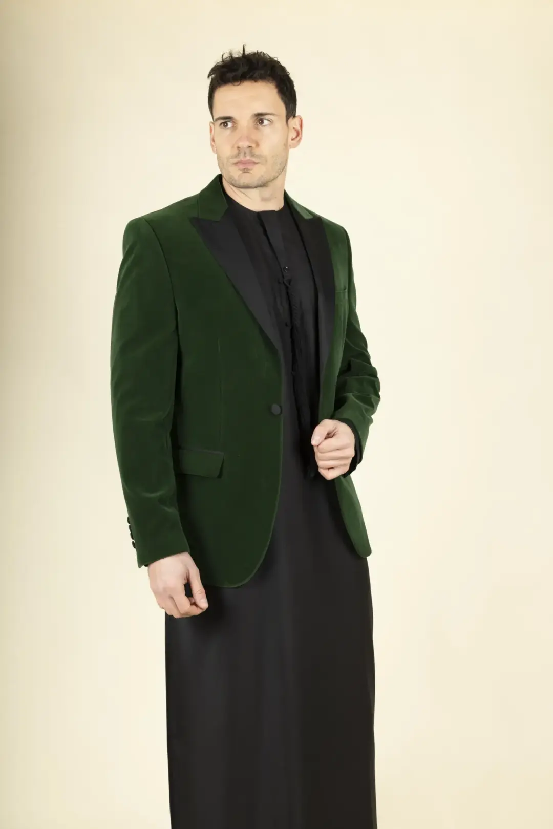 Mens Green Velvet Tuxedo Blazer Wedding 4 scaled