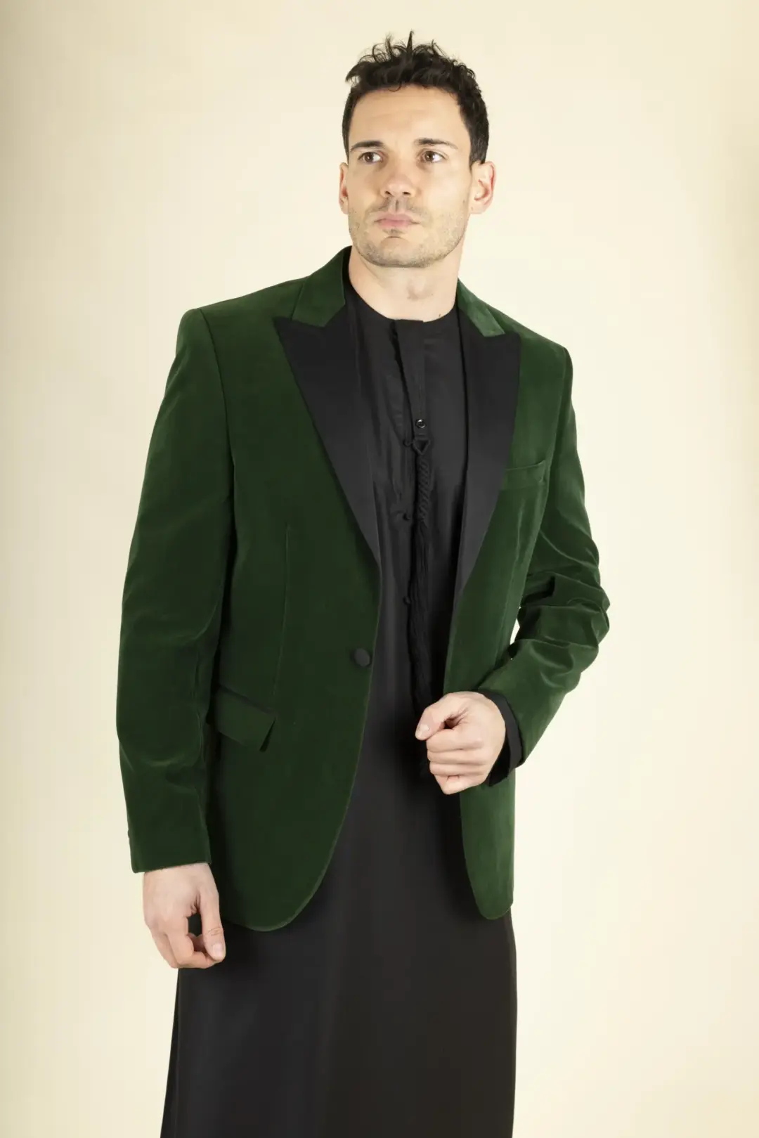 Mens Green Velvet Tuxedo Blazer Wedding 5 scaled