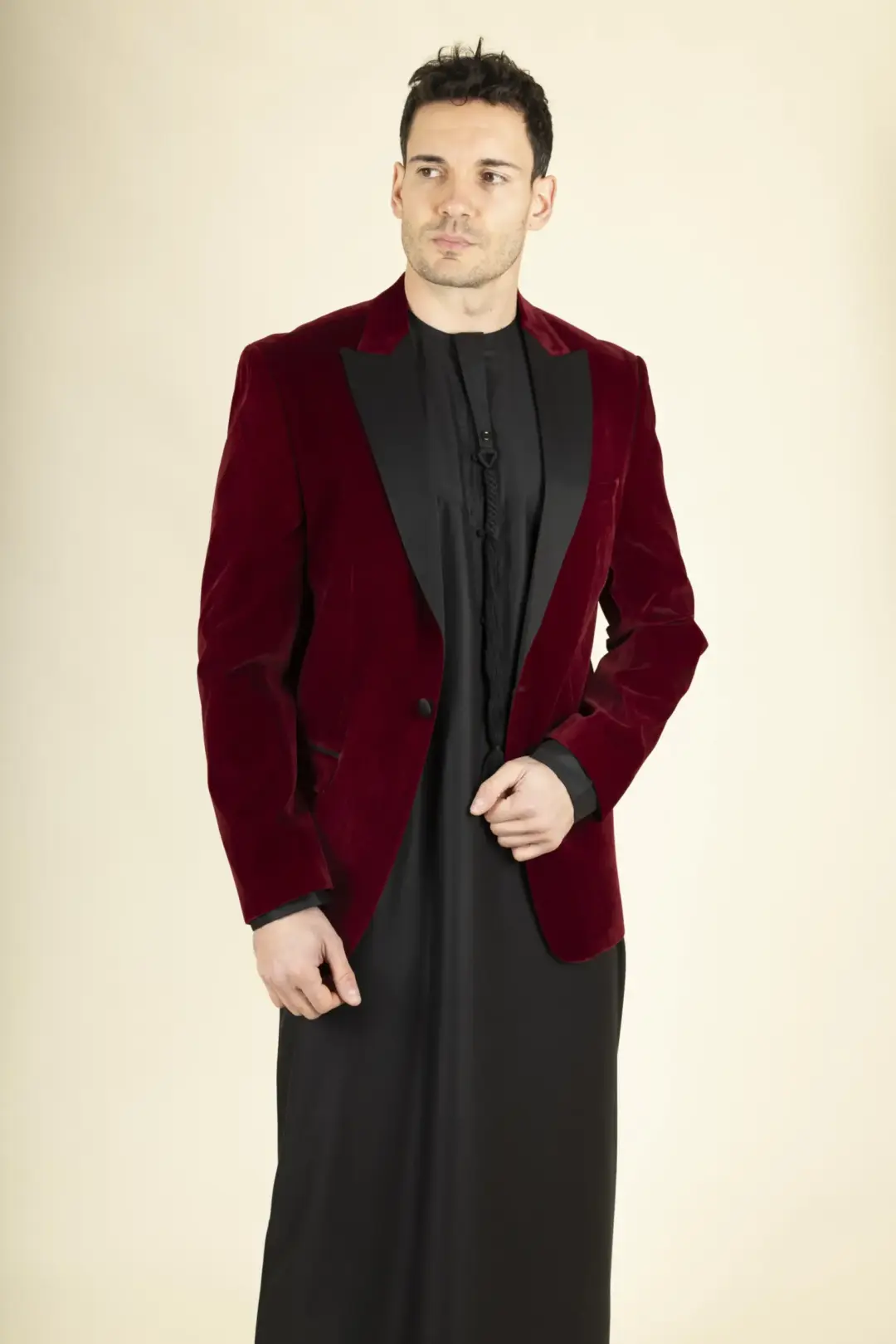 Mens Wine Velvet Tuxedo Blazer Wedding 3 scaled