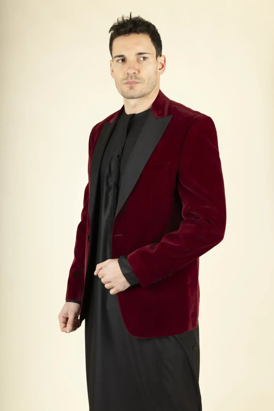 Mens Wine Velvet Tuxedo Blazer Wedding 4 scaled