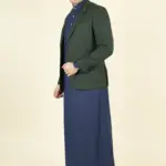 Paul Andrew Leo - Men's Green Checked Tailored Fit Blazer - Image 2