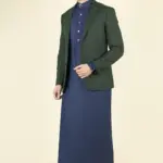 Paul Andrew Leo - Men's Green Checked Tailored Fit Blazer - Image 3