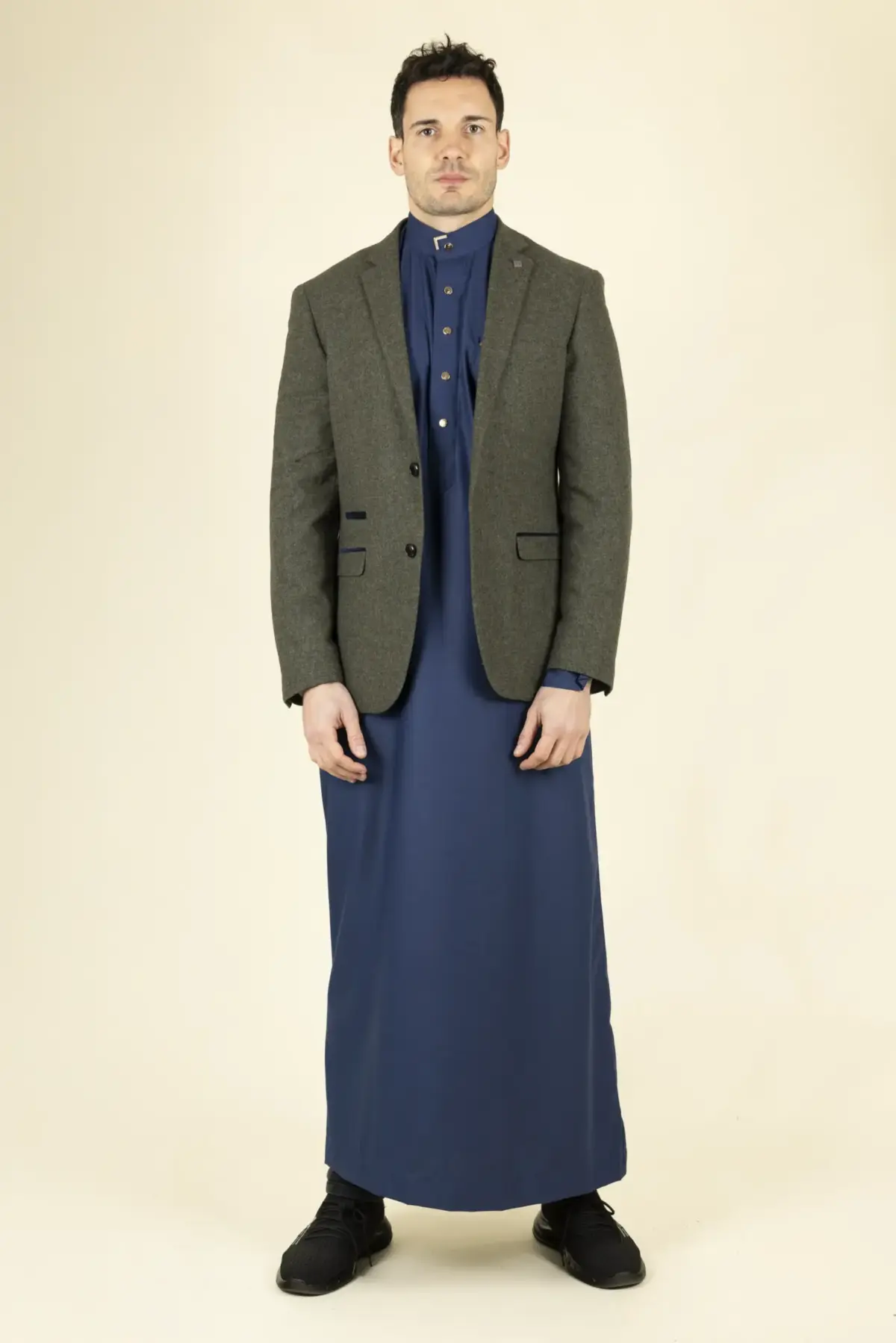 Paul Andrew Oscar - Men's Olive Green Tweed Blazer - Image 1