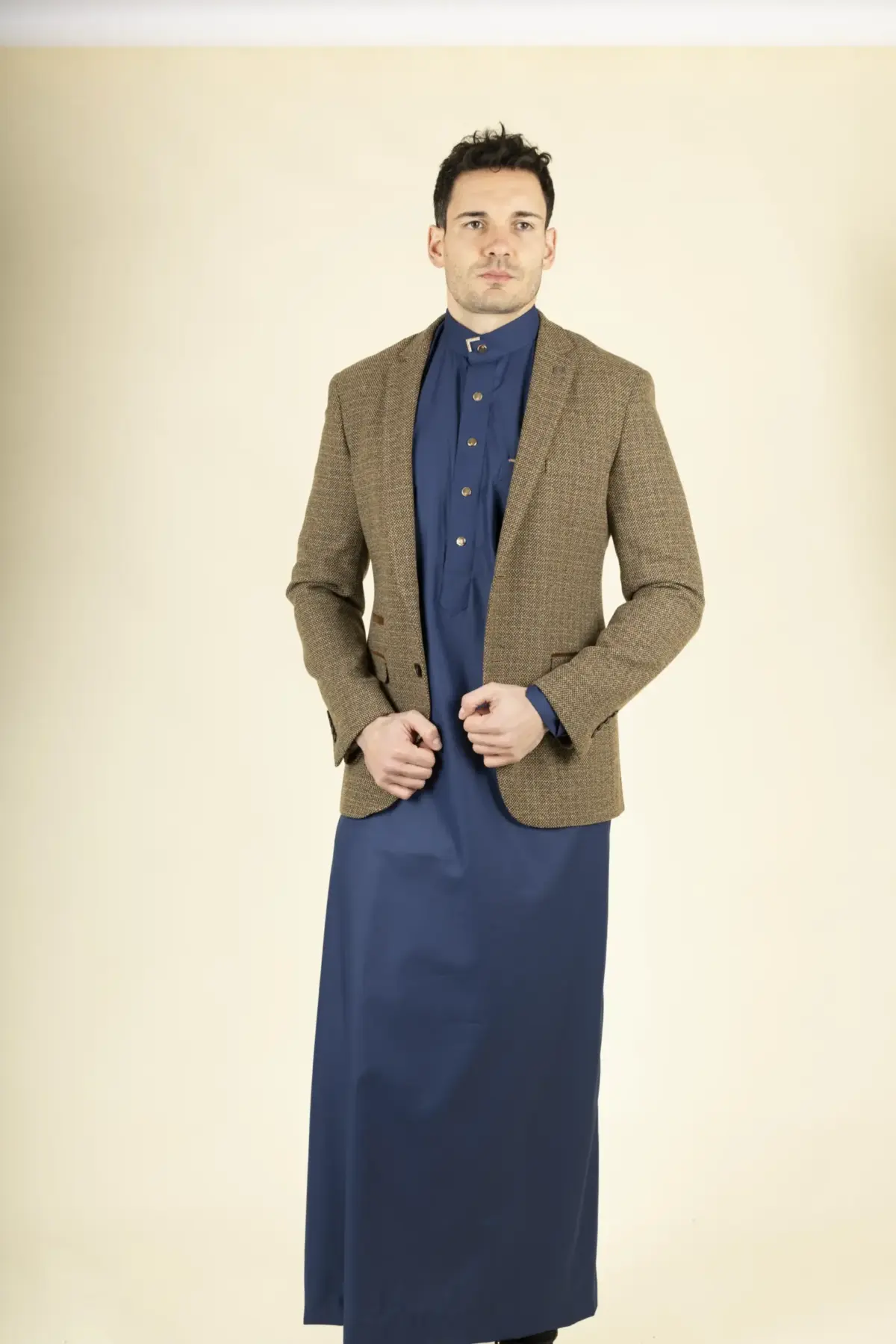 Paul Andrew Ralph - Men's Tweed Brown Check Blazer - Image 1