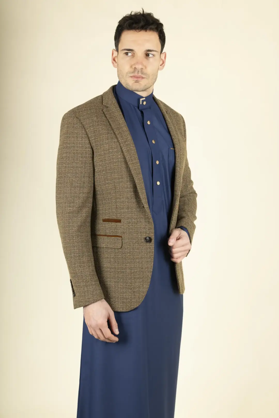 Paul Andrew Ralph Mens Tweed Brown Check Blazer 4 scaled