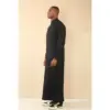 TT-004 - Men's Black Saudi Emirati Thobe Shirt Collar - Image 5