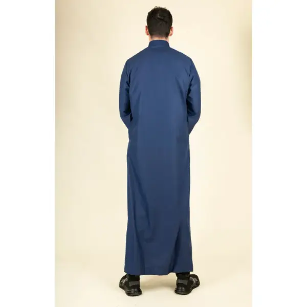 Thobez TT 004 Mens Navy Saudi Emirati Thobe Shirt Collar 7